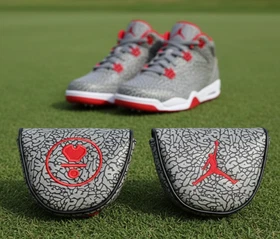 Lab OZ.1 Air Jordan Elephant Print Grey Putter Cover Handmade Center Shaft