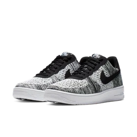 Nike Air Force 1 Flyknit 2.0 Oreo Black Platinum White AV3042-001 sz 10 Men's