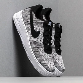 Nike Air Force 1 Flyknit 2.0 Shoes Black Pure Platinum AV3042-001 Mens Sizes NEW