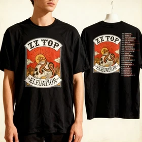 2025 ZZ Top The Elevation Tour Band Concert T-Shirt