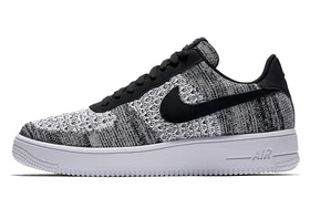 Nike Air Force 1 Flyknit 2 Black Pure Platinum Men AV3042-001 New Authentic
