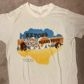ZZ Top's World Wide Texas Tour 1976 Shirt Short Classic White S-5XL 1TT0051
