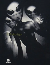 ALIEN VISITORS 2-Liquid Blue Roswell UFO Space 2 sided T Shirt S-2XL NEW REISSUE