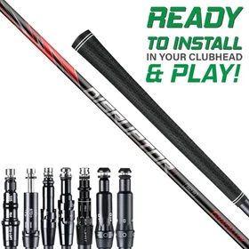 TaylorMade Driver Shaft With Adapter & Grip - Grafalloy Disruptor - Choose Flex