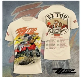 Zz Top Tour 2025 Elevation Double Sided 3D Tee Shirt S-5XL