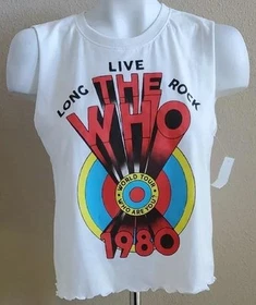 Womens THE WHO Who Are You? World Tour 1980 Rock Tank Top Size XS S M L 3X NWT