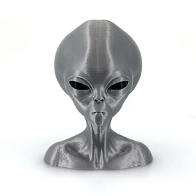 Roswell Grey Alien Bust 3D Printed | Zeta Reticuli Sci-Fi Collectible 4-12"