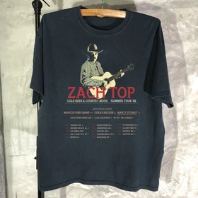 Zach Top Summer Tour 2026 Black T Shirt Size S-5XL