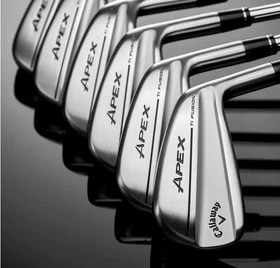 Callaway Apex Ti Fusion 250 Plated Irons  Aerotech SteelFiber Shaft/Length/Lie