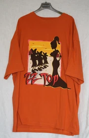 ZZ Top Rock Band Tour 2003 Cotton Orange Full Size T Shirt For Men C312