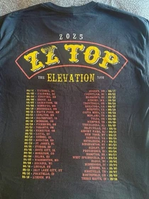 ZZ Top The Elevation Tour 2025 Rock Band Concert Dates T shirt