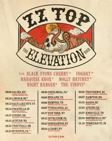 ZZ Top The Elevation Tour 2025 Poster Set Tennessee Theatre Concert Art
