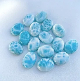5 Pcs Larimar Top AAA+ Top Quality 4x6mm-15x20mm Oval Cabochon Gemstones Lot.