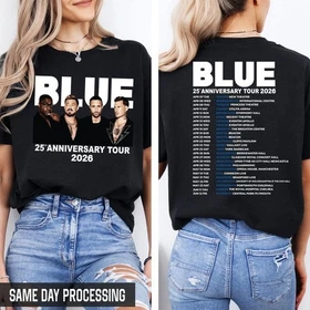 Blue Concert Tour Fan Tshirt, Blue World Tour Top, Blue Music World Tour Gift Te