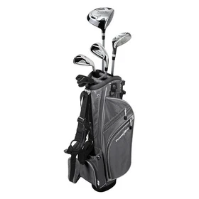 NEW PowerBilt Silver Junior Golf Set Driver Hybrid Iron Wedge Putter Bag