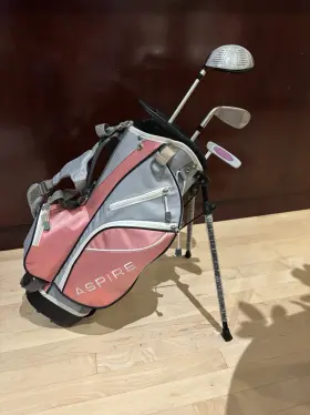 58000 ASPIRE GOLF Junior Kids Club Set Pink Bag