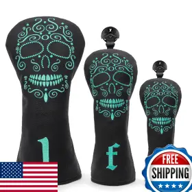 B0D2R6DBFS BARUDAN GOLF Skull Embroidery Club Headcovers Wood