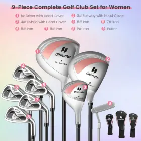 18264753 COSTWAY Womens Golf Club Set Right Graphite Shaft