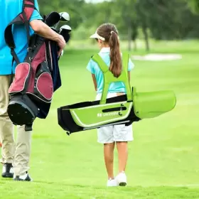 SP38122GN COSTWAY Junior Golf Club Set Kid Stand Bag Rain #3