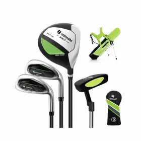 SP38122GN COSTWAY Junior Golf Club Set Kid Stand Bag Rain