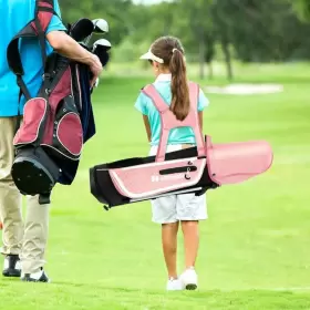 SP38122PI COSTWAY Junior Golf Club Set Rain Hood Right Kid #2