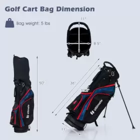 SP38124BL COSTWAY Golf Club Mens Graphite Steel Set Bag Head #3
