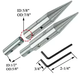 PJ-012 EMILYPRO Tapered Spindle Adapter Buffing Polishing #3