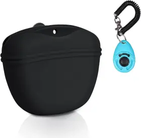 DTP-S003 LEFT RIGHT Dog Clicker Training Silicone Treat Pouch