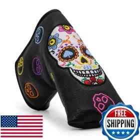 B0CP5L2P61 MONTELA GOLF Club Covers Colorful Skeleton Putter