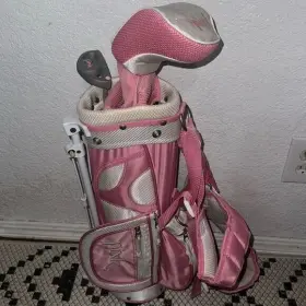 SBGGS-020R PINK Junior Golf Club Set Bag Balls