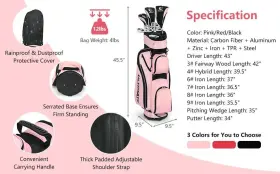 SP37408 ULTIMATE Ladies Womens Golf Clubs Set Alloy Driver