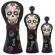 Montela Golf Club Head Covers: Colorful Skeleton Putter, Driver, Fairway Wood Se