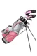 Aspire Junior Plus Kids Golf Club Set Pink Ages 9 to 10 Lightweight Graphite