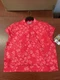 NEW PGA TOUR Womens 2 Tone Floral Cap Sleeve Top XXL B139
