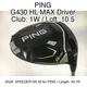 PING G430 HL MAX Driver 1W Driver 10.5 45.75" SPEEDER NX 35 for PING Unspecified