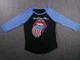 The Rolling Stones Top Women Small Blue Black Band Music Tour Concert Raglan