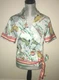 New TRINA TURK Tour Wrap Top size SMALL NWT ($268) Retro Travel Resort