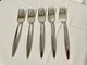 International Silver IS Stainless USA AMERICAN FLAIR Salad Forks 6-1/2" Lot of 5