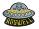 ROSWELL - ALIEN HEAD - 1947 - UFO - EMBROIDERED IRON-ON/SEW-ON PATCH