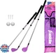 Franklin Sports Kids Golf Set Pink Junior Right Adjustable Graphite Clubs