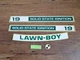 Lawn-Boy 1970s D Series 5 Piece Square Top Solid State Decal Set For 19" Inch.