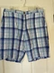 TOMMY BAHAMA MENS BLUE PLAID LINEN BLEND SHORTS - SIZE 33 - 0381