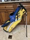 USKG US Kids Golf Bag Ultralight UL-63 Stand Yellow Blue Dual Strap 34" Tall