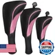 FINGER TEN Golf Club Head Covers for Woods Driver Fairway Hybrid Value 3/5 Pack,