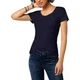 Tommy Hilfiger Women's Cotton Scoop Flag Tee Crew Neck T-Shirt Size Small Navy