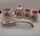 Snowman Stoneware Christmas Table-Top Set 5 Piece VTG Holiday Coffee Serving