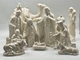 11" RARE Large Iridescent White Porcelain 13 Piece Nativity Set Table Top