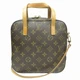 LOUIS VUITTON Spontini Monogram 2way Hand Shoulder Bag Square M47500 Brown