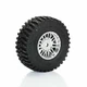 Pro-Line Racing Flat Iron F R Tires Mounted 12mm Hex Chrome Diablo 4 for Arrma