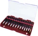 Nylon Bore Brush 13 Piece Set with Molded Hinge-Top Storage Box for Gun Cleaning